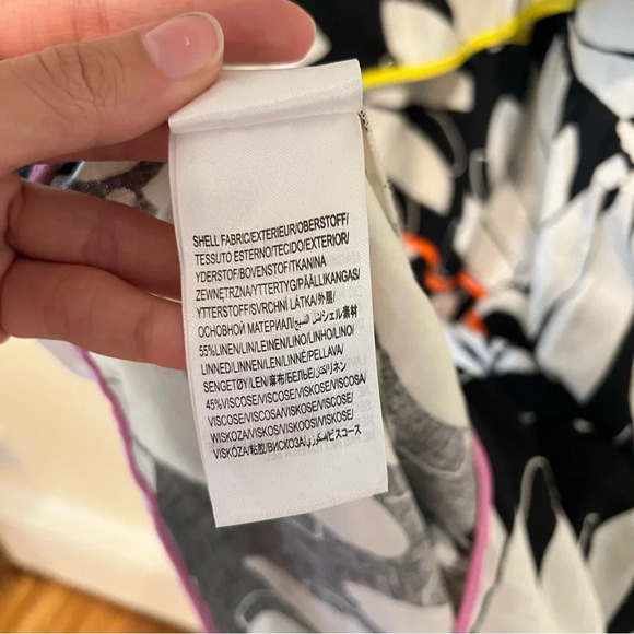 Farm Rio Cutout Tiered Tie Front Colorful Floral Tropical Boho Maxi Dress Large - Picture 8 of 9